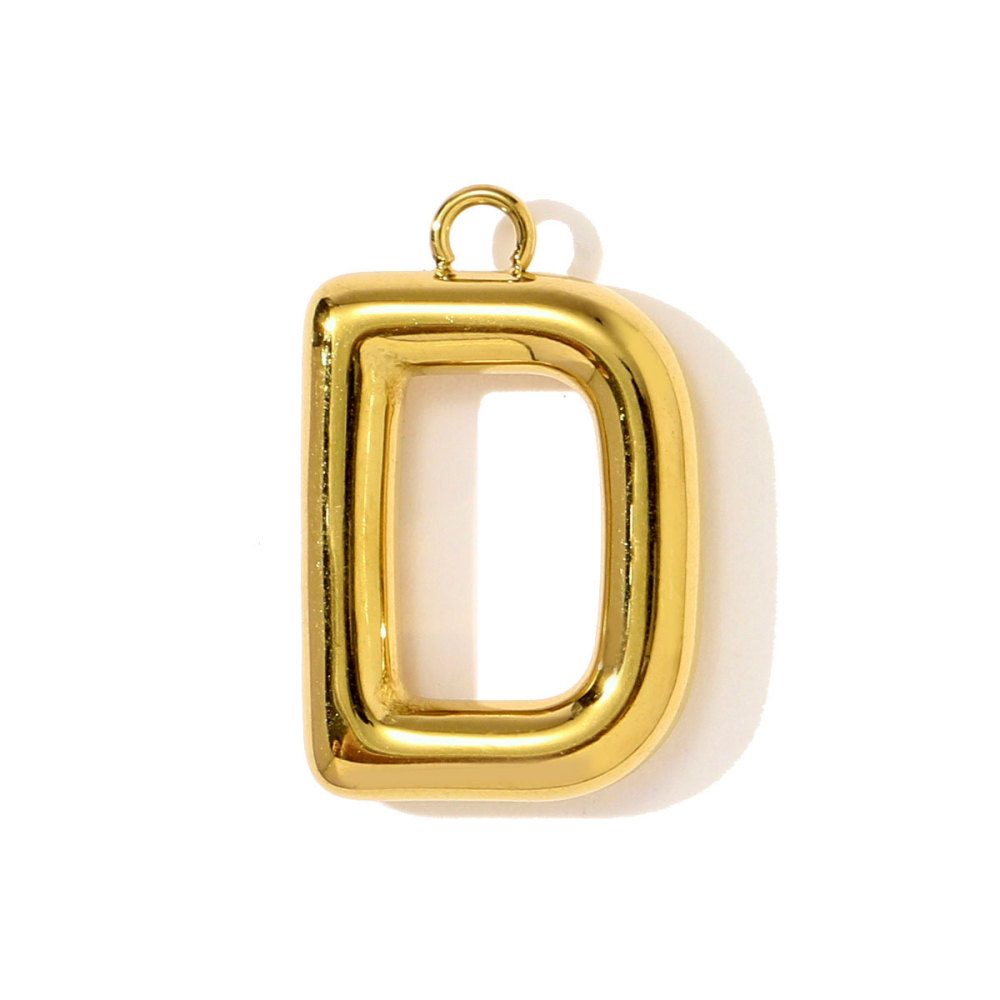 6pcs/pack Stainless Steel Initial English Alphant Necklace Pendants Capital Letter Name DIY Earring Charms Woman Jewelry Wholesale