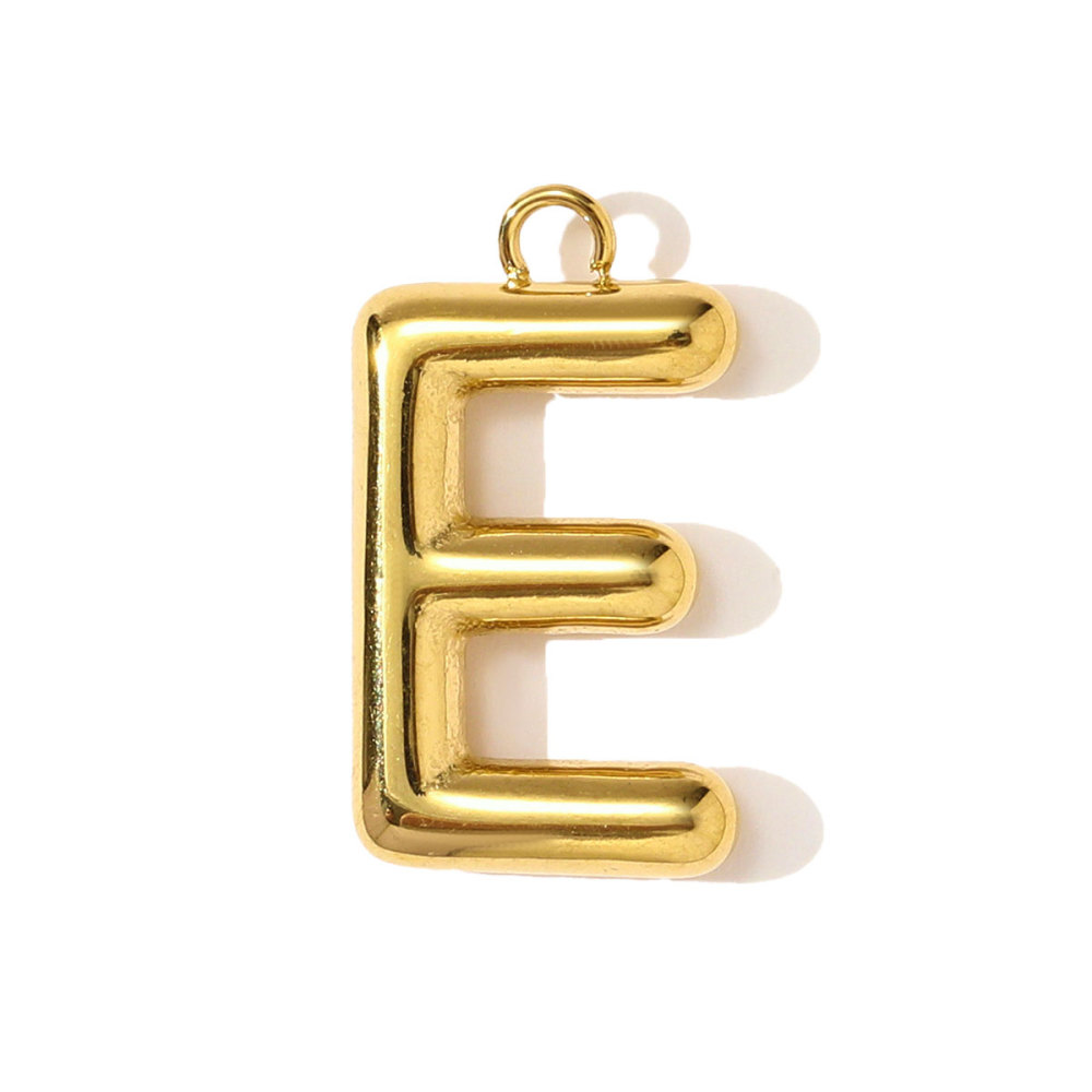 6pcs/pack Stainless Steel Initial English Alphant Necklace Pendants Capital Letter Name DIY Earring Charms Woman Jewelry Wholesale