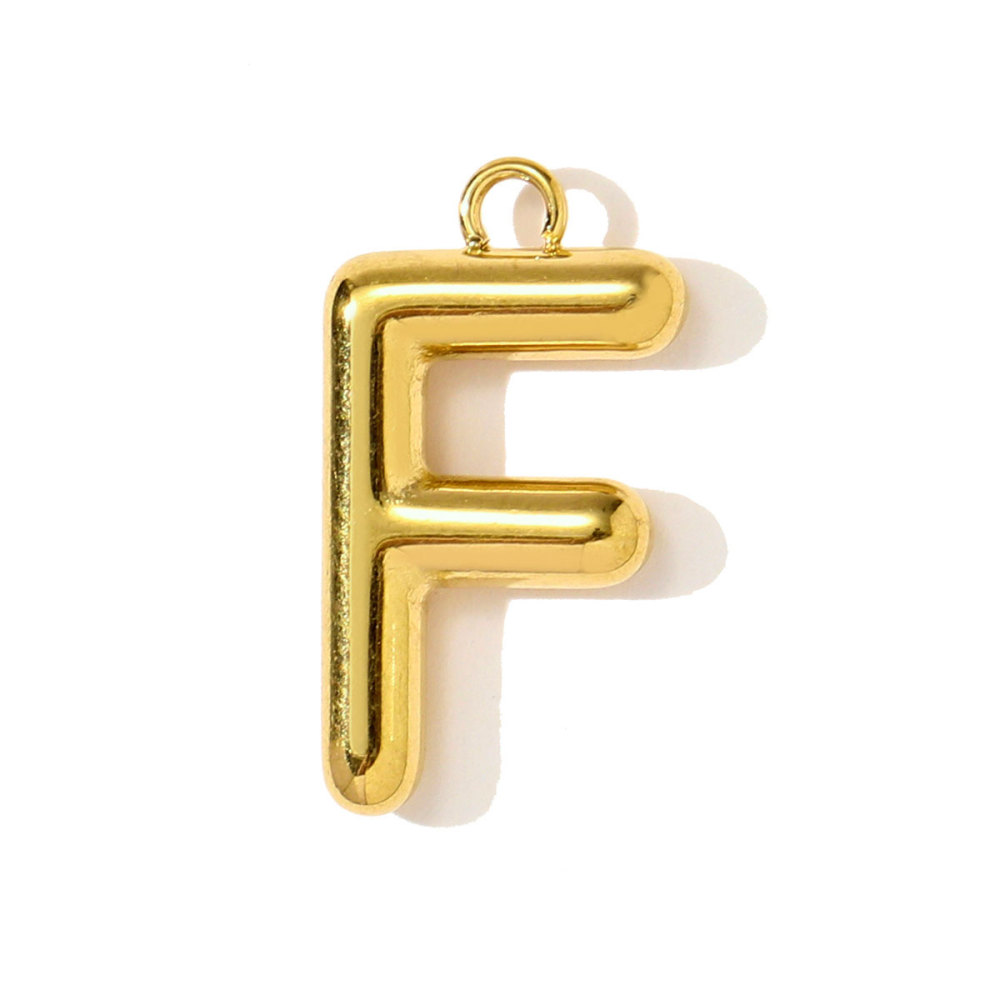 6pcs/pack Stainless Steel Initial English Alphant Necklace Pendants Capital Letter Name DIY Earring Charms Woman Jewelry Wholesale