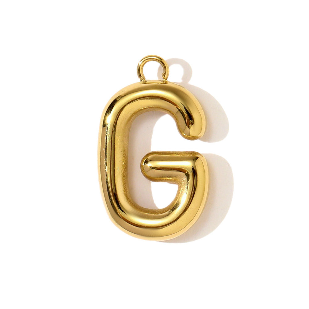 6pcs/pack Stainless Steel Initial English Alphant Necklace Pendants Capital Letter Name DIY Earring Charms Woman Jewelry Wholesale