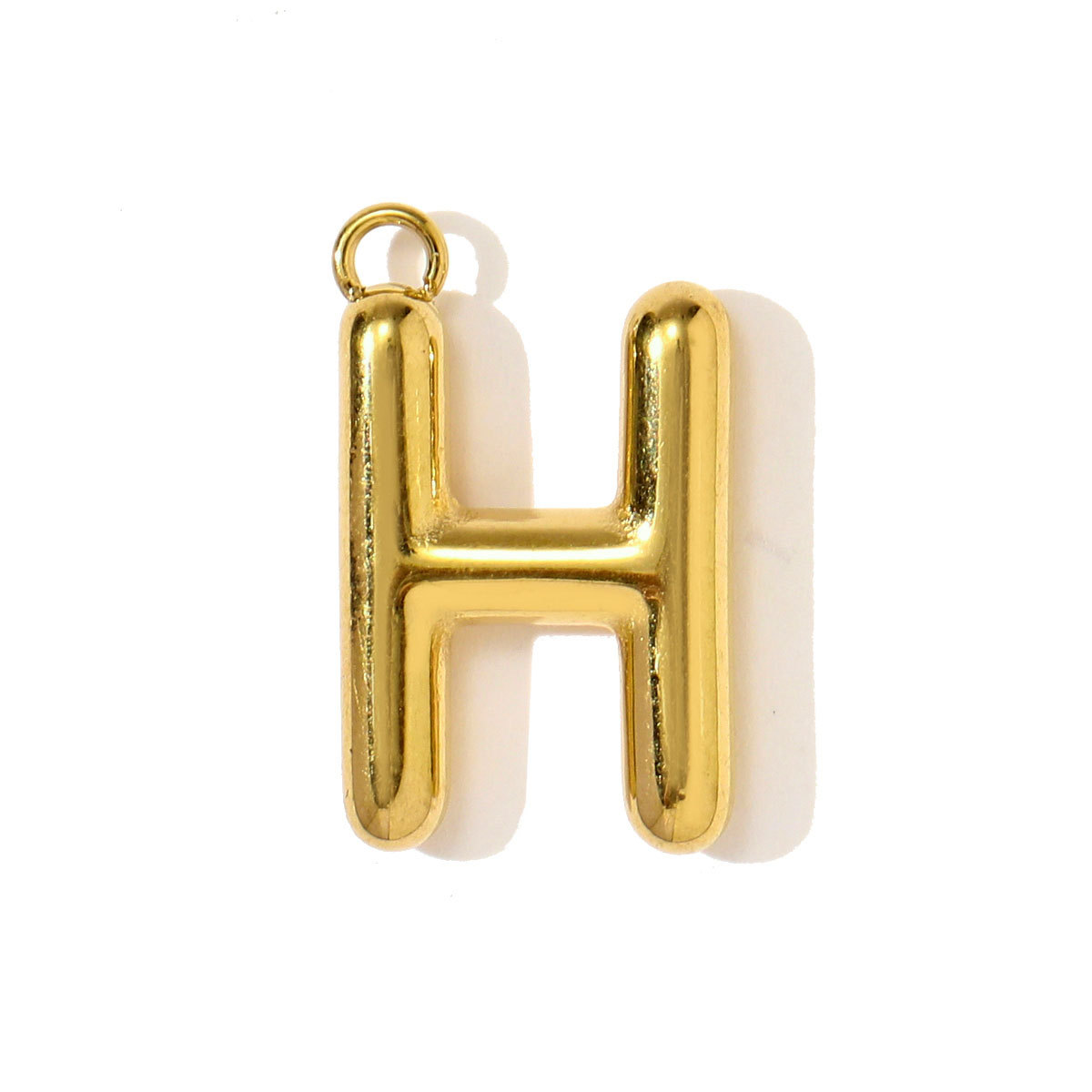 6pcs/pack Stainless Steel Initial English Alphant Necklace Pendants Capital Letter Name DIY Earring Charms Woman Jewelry Wholesale