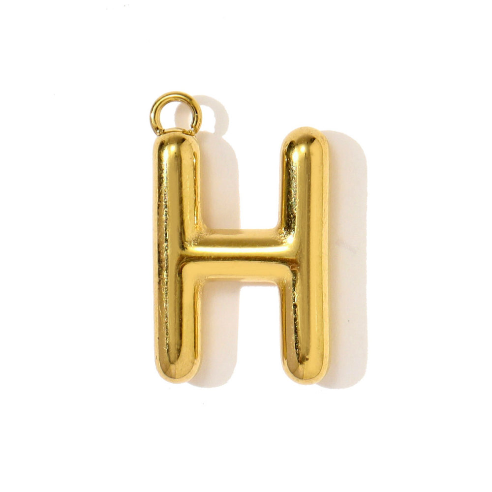 6pcs/pack Stainless Steel Initial English Alphant Necklace Pendants Capital Letter Name DIY Earring Charms Woman Jewelry Wholesale