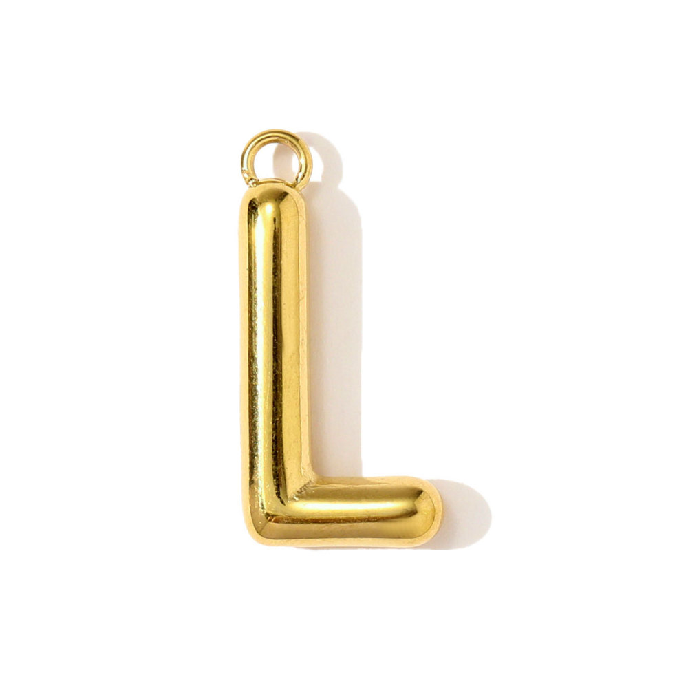 6pcs/pack Stainless Steel Initial English Alphant Necklace Pendants Capital Letter Name DIY Earring Charms Woman Jewelry Wholesale