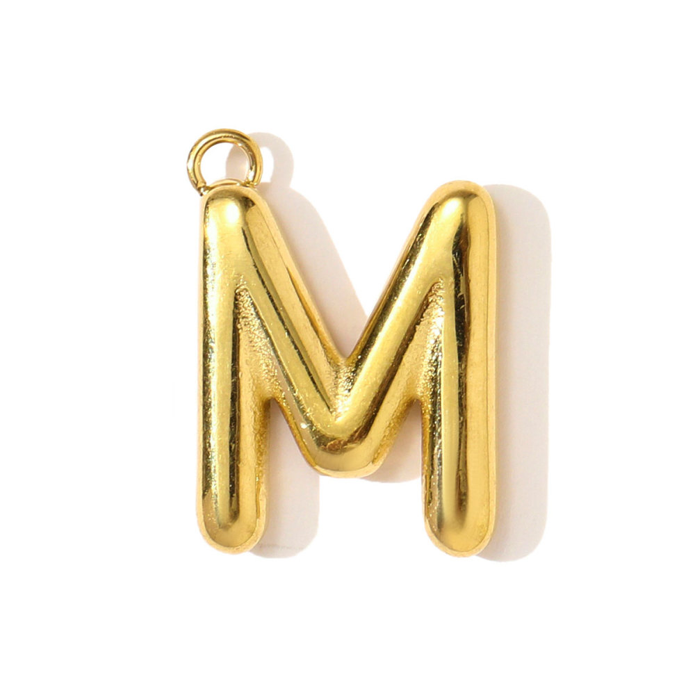 6pcs/pack Stainless Steel Initial English Alphant Necklace Pendants Capital Letter Name DIY Earring Charms Woman Jewelry Wholesale