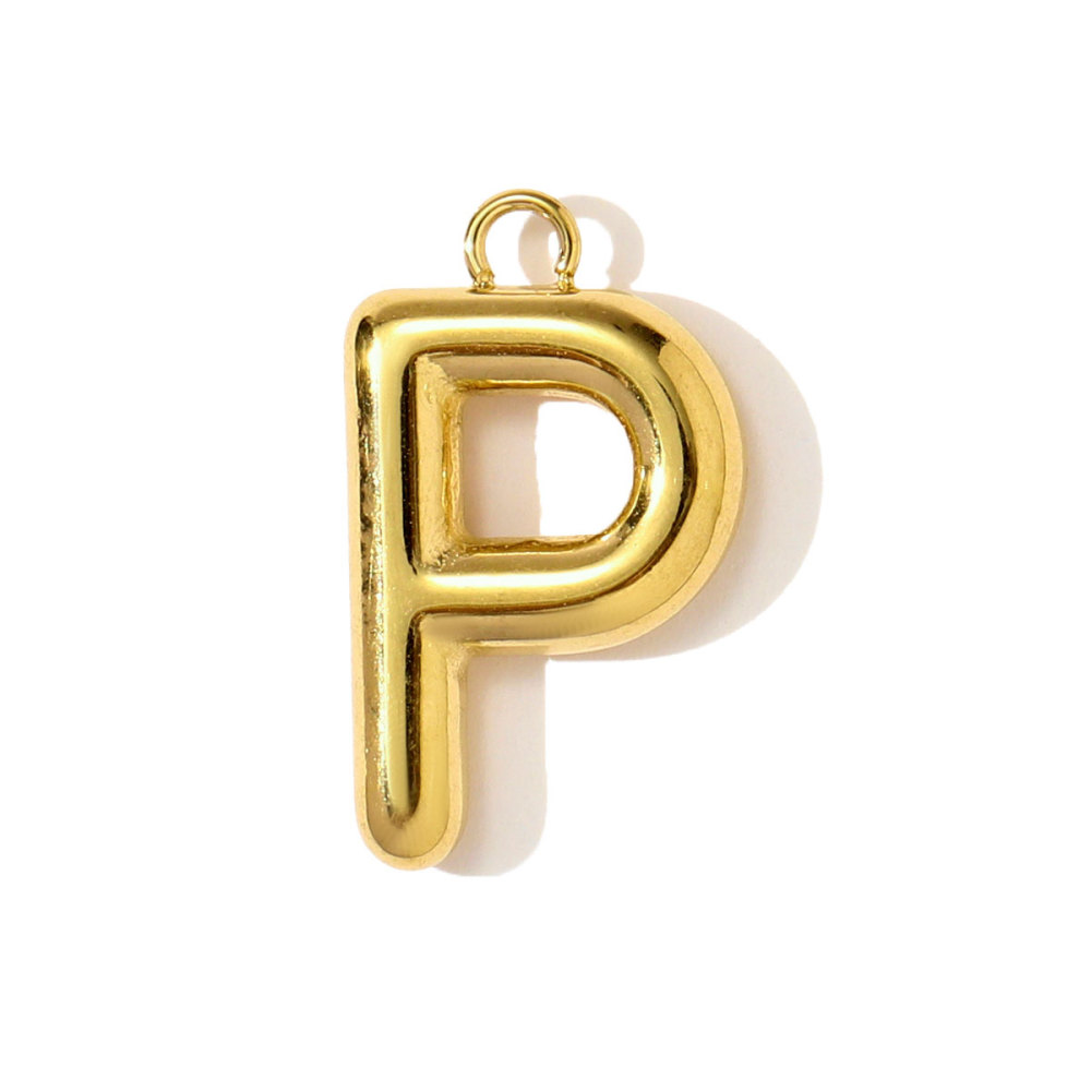 6pcs/pack Stainless Steel Initial English Alphant Necklace Pendants Capital Letter Name DIY Earring Charms Woman Jewelry Wholesale