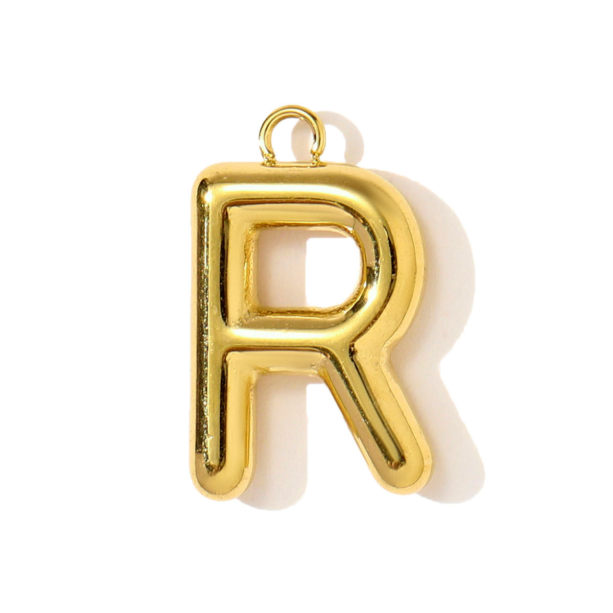 6pcs/pack Stainless Steel Initial English Alphant Necklace Pendants Capital Letter Name DIY Earring Charms Woman Jewelry Wholesale