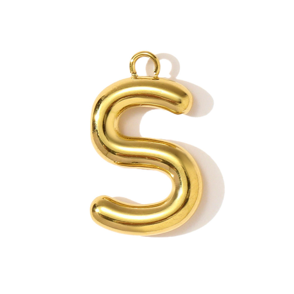 6pcs/pack Stainless Steel Initial English Alphant Necklace Pendants Capital Letter Name DIY Earring Charms Woman Jewelry Wholesale