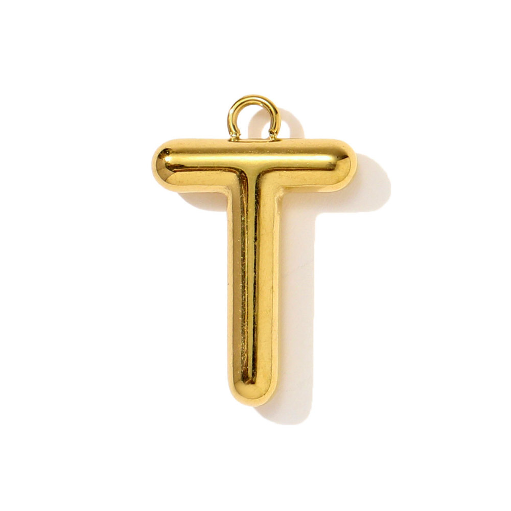 6pcs/pack Stainless Steel Initial English Alphant Necklace Pendants Capital Letter Name DIY Earring Charms Woman Jewelry Wholesale