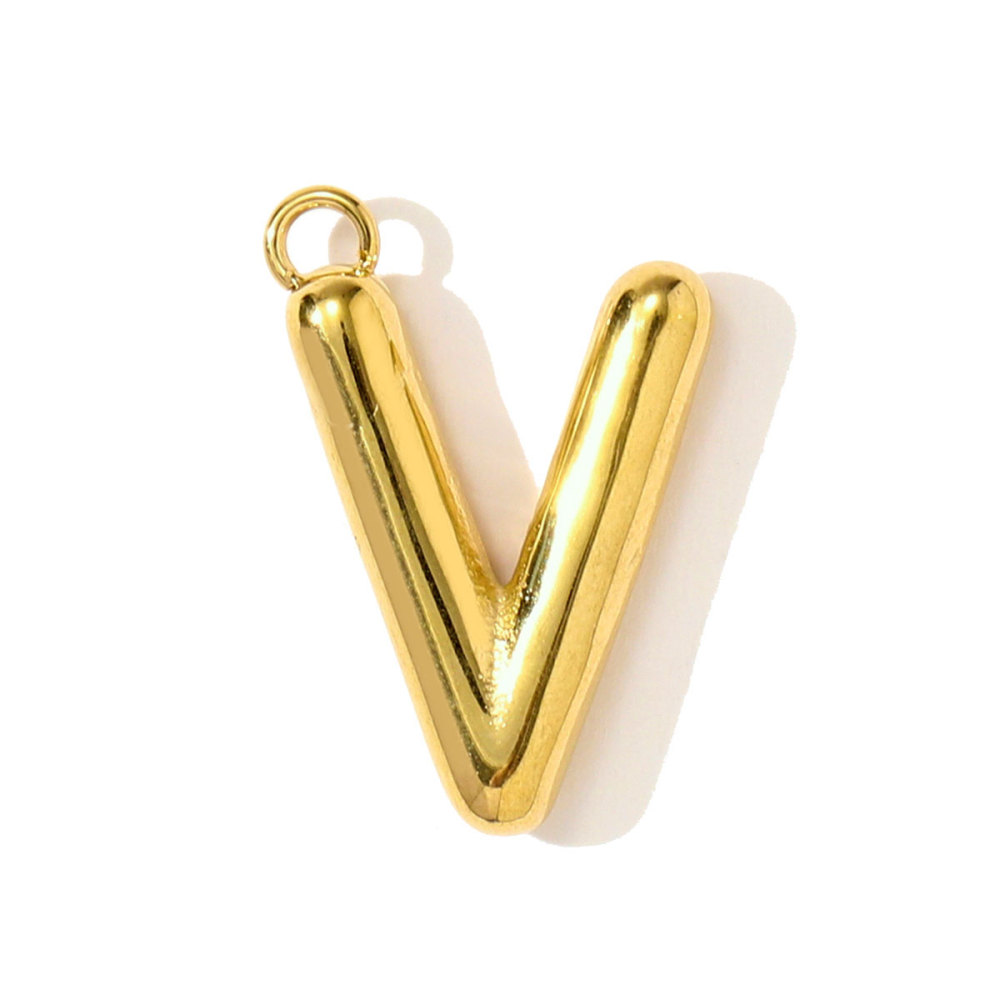 6pcs/pack Stainless Steel Initial English Alphant Necklace Pendants Capital Letter Name DIY Earring Charms Woman Jewelry Wholesale