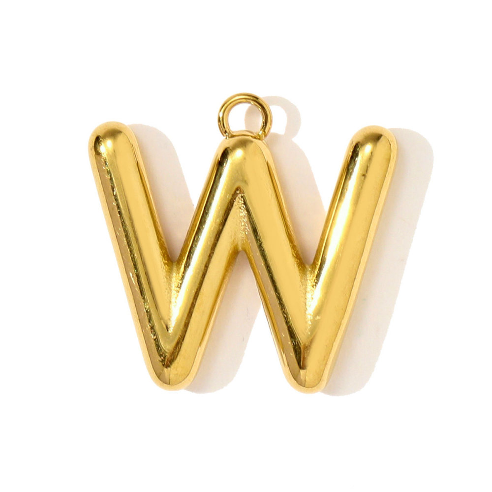 6pcs/pack Stainless Steel Initial English Alphant Necklace Pendants Capital Letter Name DIY Earring Charms Woman Jewelry Wholesale