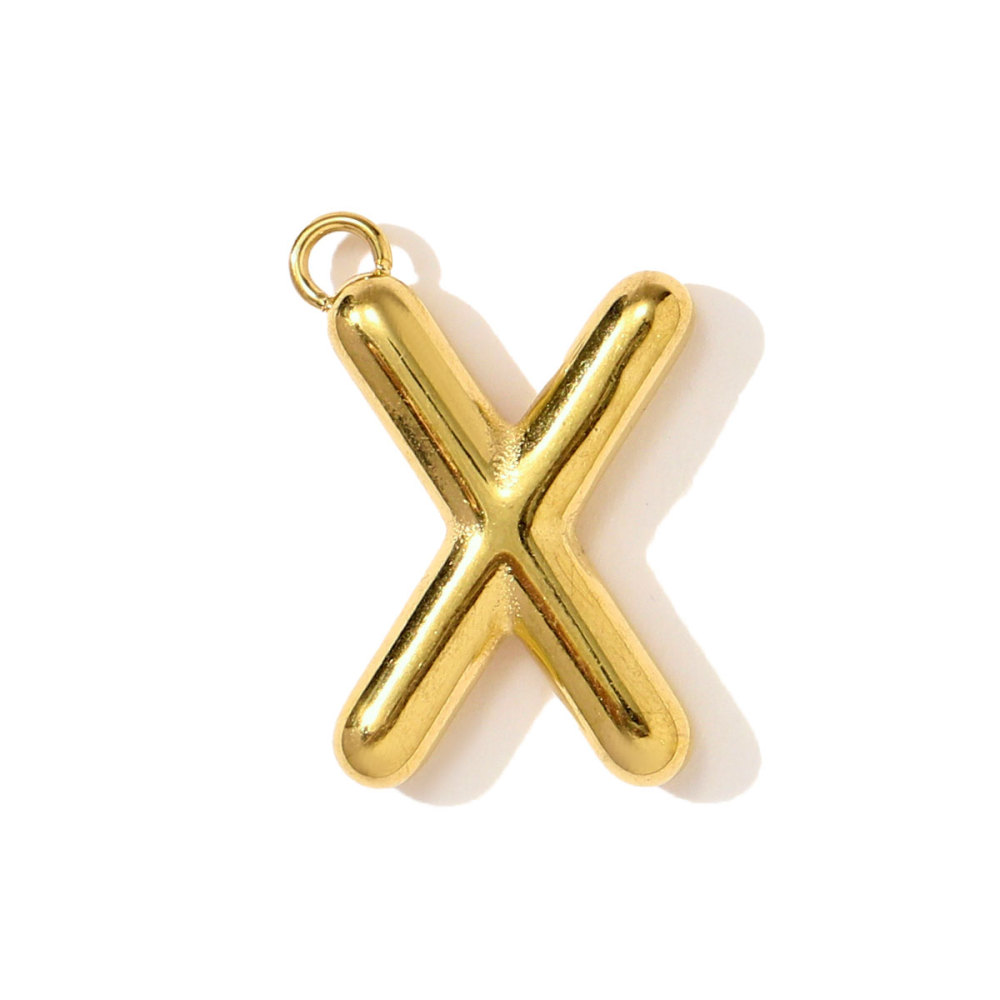 6pcs/pack Stainless Steel Initial English Alphant Necklace Pendants Capital Letter Name DIY Earring Charms Woman Jewelry Wholesale