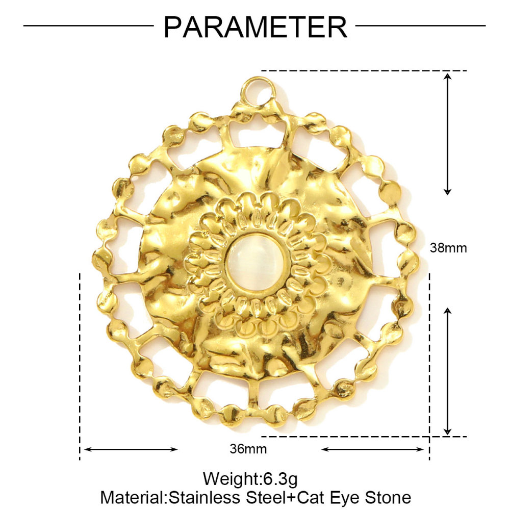 6pcs/pack Wholesale Stainless Steel Big Sun Conch Necklace Pendants Butterfly Starfish DIY Earring Charms Women Flower Heart Jewelry