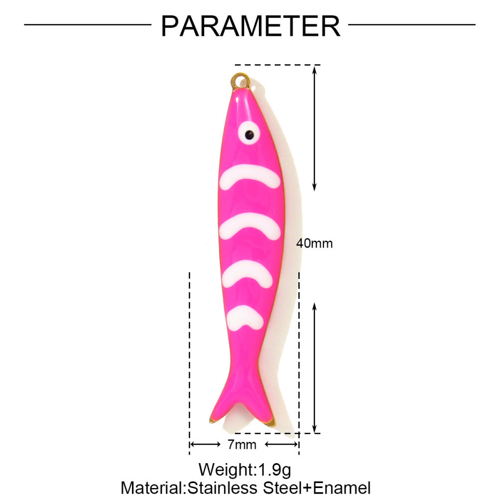 6pcs/pack Fashion Stainless Steel Enamel Shell DIY Charms Mermaid Tail Necklace Pendants Women Sea Fish Jewelry Wholesale