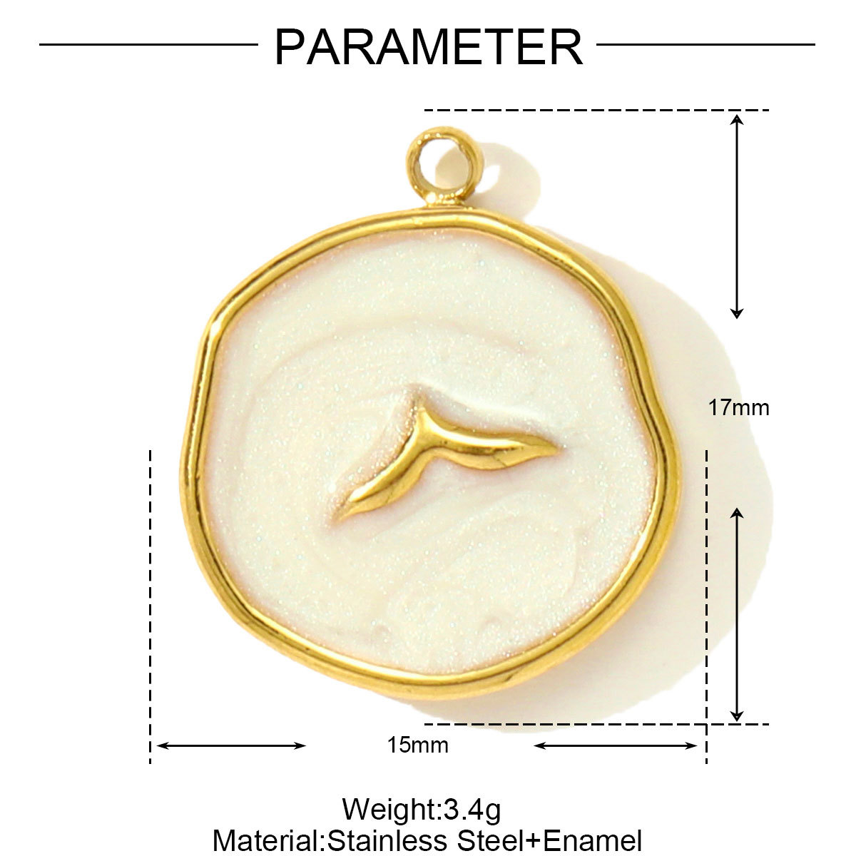 6pcs/pack Stainless Steel Enamel Starfish Round DIY Charms Plam Tree Fishtail Necklace Pendants Woman Summer Holiday Jewelry