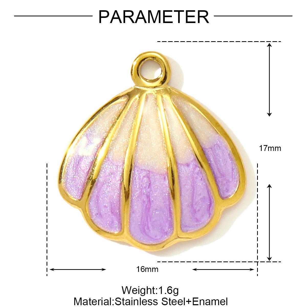 6pcs/pack Stainless Steel Enamel Starfish Round DIY Charms Plam Tree Fishtail Necklace Pendants Woman Summer Holiday Jewelry