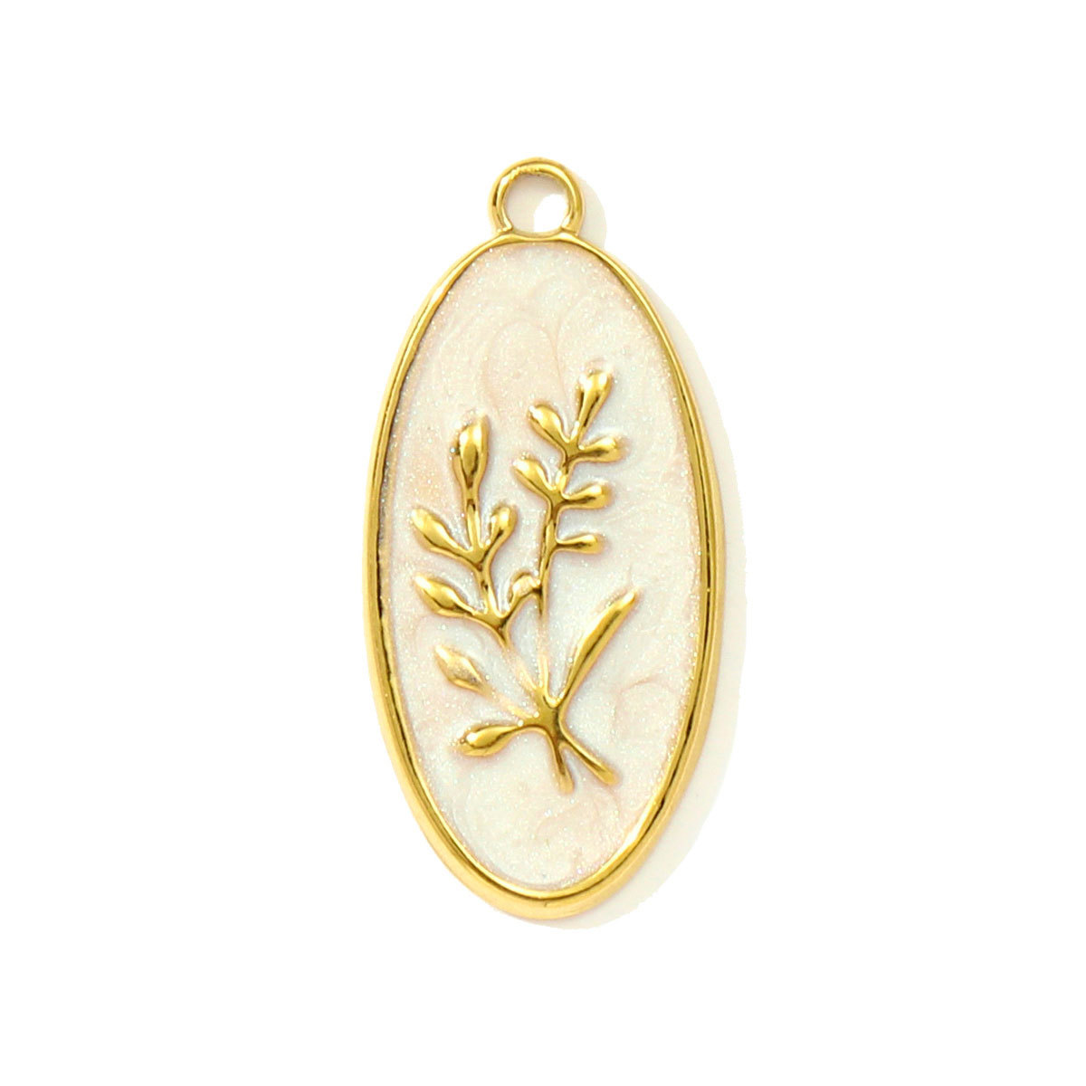 6pcs/pack  Wholesale Enamel Star Crescent Stainless Steel DIY Earring Charms Leaf Clover Necklace Pendants Woman Flower Jewelry