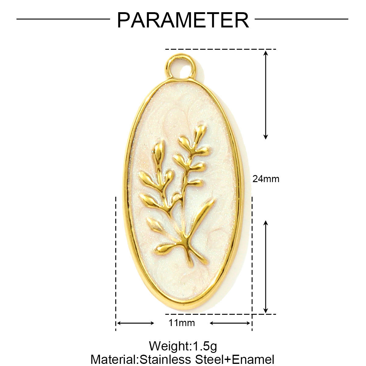 6pcs/pack  Wholesale Enamel Star Crescent Stainless Steel DIY Earring Charms Leaf Clover Necklace Pendants Woman Flower Jewelry