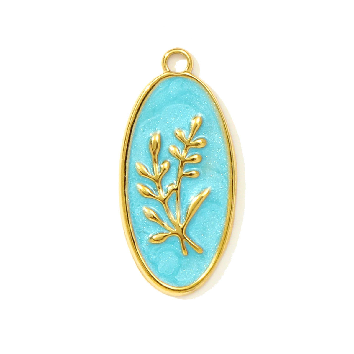 6pcs/pack  Wholesale Enamel Star Crescent Stainless Steel DIY Earring Charms Leaf Clover Necklace Pendants Woman Flower Jewelry