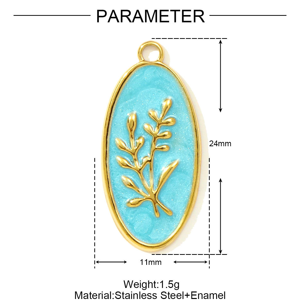 6pcs/pack  Wholesale Enamel Star Crescent Stainless Steel DIY Earring Charms Leaf Clover Necklace Pendants Woman Flower Jewelry