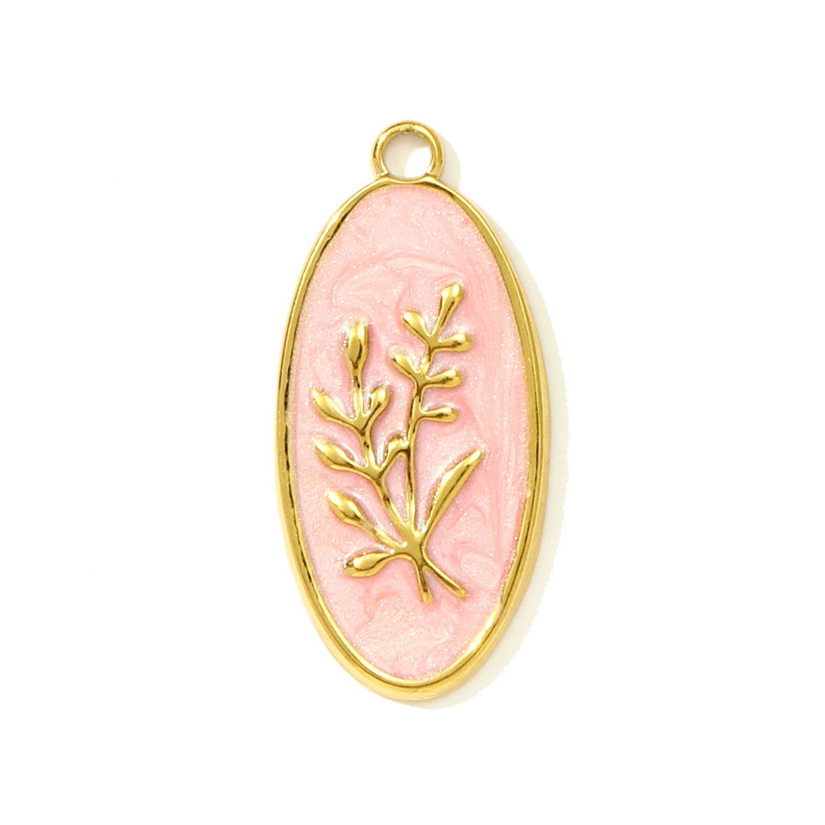 6pcs/pack  Wholesale Enamel Star Crescent Stainless Steel DIY Earring Charms Leaf Clover Necklace Pendants Woman Flower Jewelry