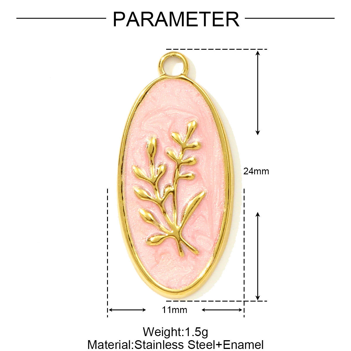 6pcs/pack  Wholesale Enamel Star Crescent Stainless Steel DIY Earring Charms Leaf Clover Necklace Pendants Woman Flower Jewelry