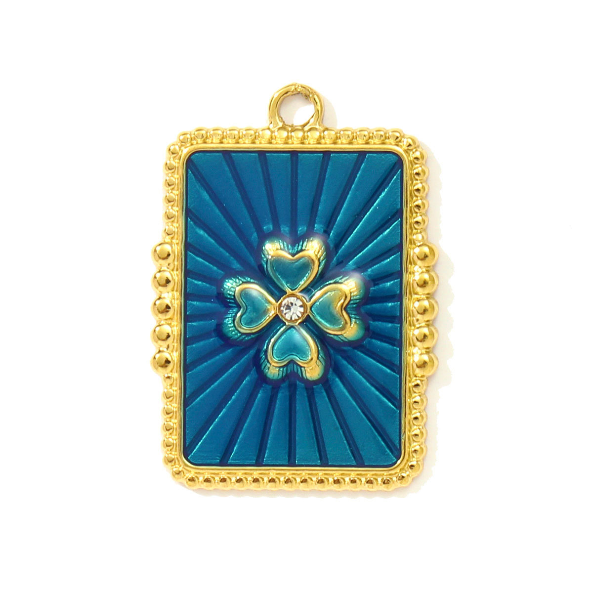 6pcs/pack  Wholesale Enamel Star Crescent Stainless Steel DIY Earring Charms Leaf Clover Necklace Pendants Woman Flower Jewelry
