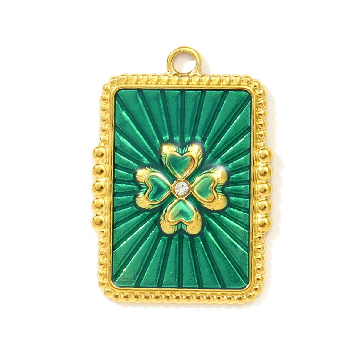 6pcs/pack  Wholesale Enamel Star Crescent Stainless Steel DIY Earring Charms Leaf Clover Necklace Pendants Woman Flower Jewelry