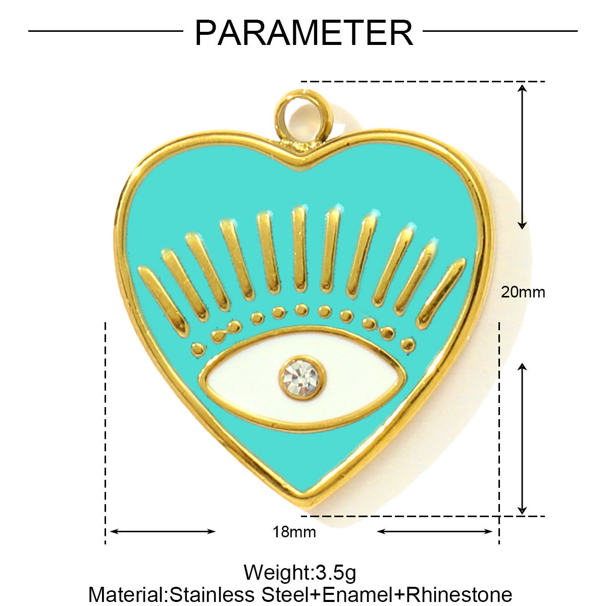 6pcs/pack Enamel Oval Cross Star Stainless Steel DIY Charms Butter Fruit Sun Necklace Pendants Woman Eye Heart Jewelry Wholesale