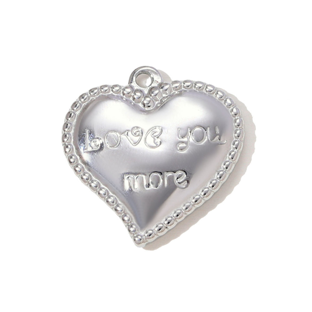6pcs/pack Stainless Steel OK Gesture Hug Heart Necklace Pendant Love You More DIY Earring Charm Women Clover Jewelry Wholesale