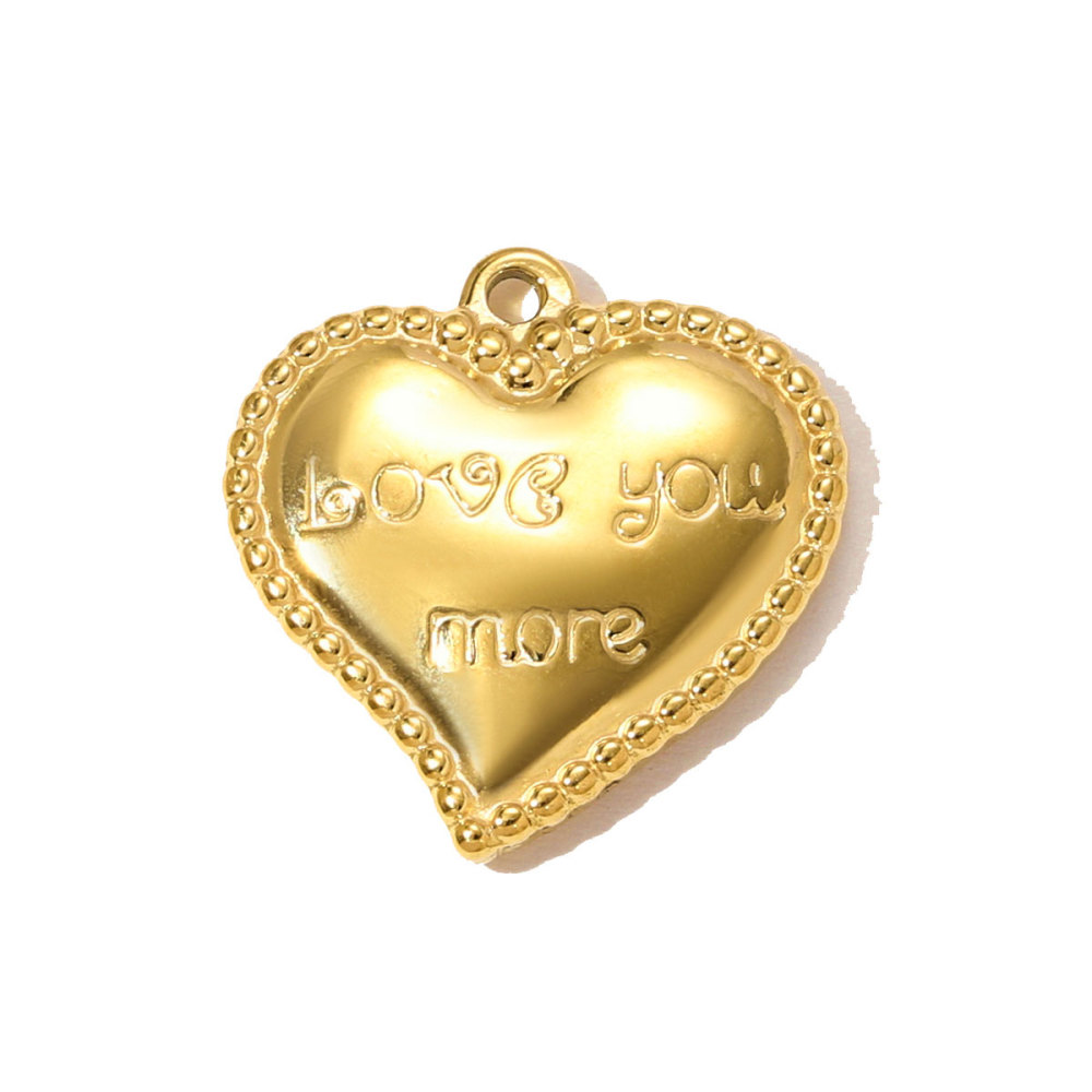 6pcs/pack Stainless Steel OK Gesture Hug Heart Necklace Pendant Love You More DIY Earring Charm Women Clover Jewelry Wholesale