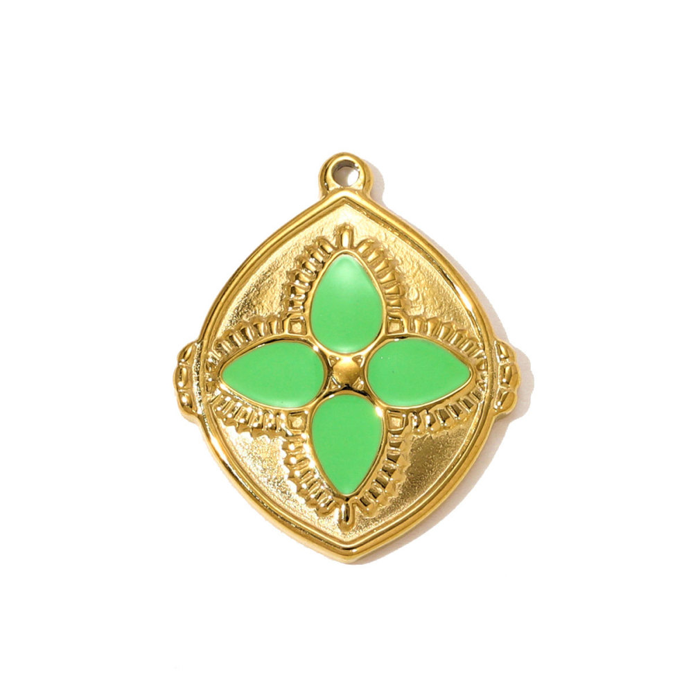 6pcs/pack Stainless Steel OK Gesture Hug Heart Necklace Pendant Love You More DIY Earring Charm Women Clover Jewelry Wholesale