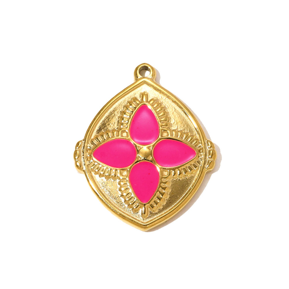 6pcs/pack Stainless Steel OK Gesture Hug Heart Necklace Pendant Love You More DIY Earring Charm Women Clover Jewelry Wholesale