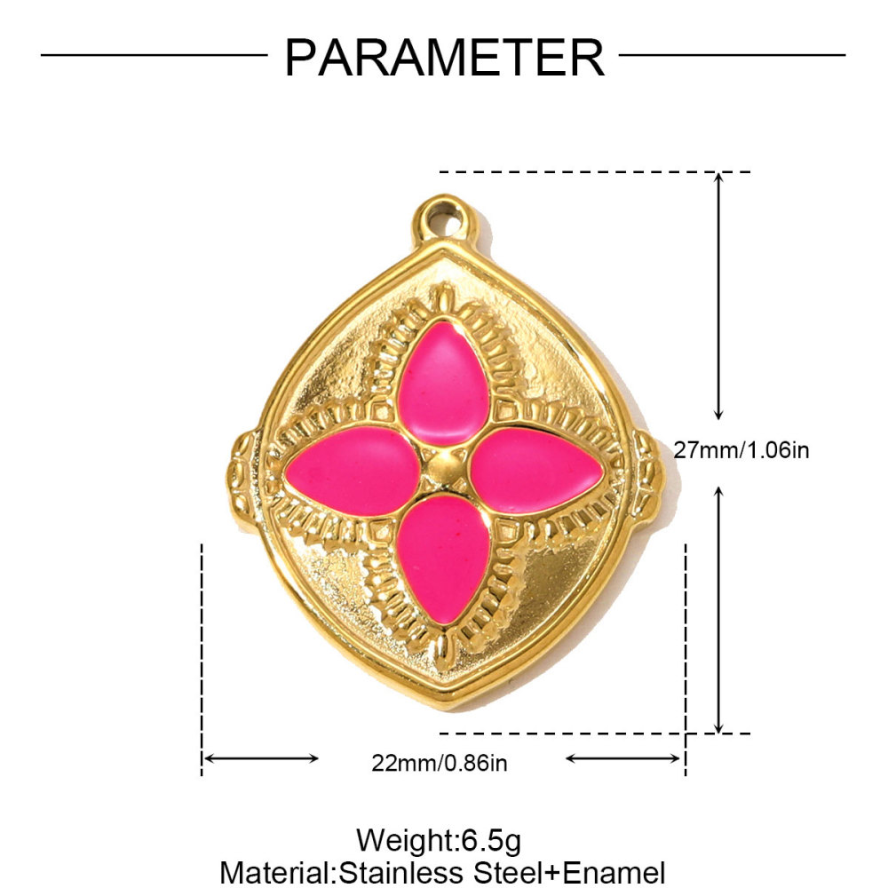 6pcs/pack Stainless Steel OK Gesture Hug Heart Necklace Pendant Love You More DIY Earring Charm Women Clover Jewelry Wholesale