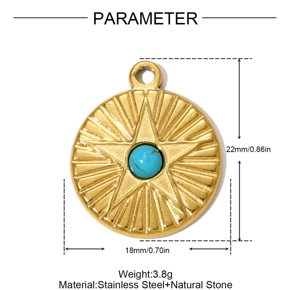 6pcs/pack Stainless Steel Crystal Cat Coffee Cup Necklace Pendant Lucky Eye Crescent Moon DIY Charm Women Star Fish Jewelry Wholesale
