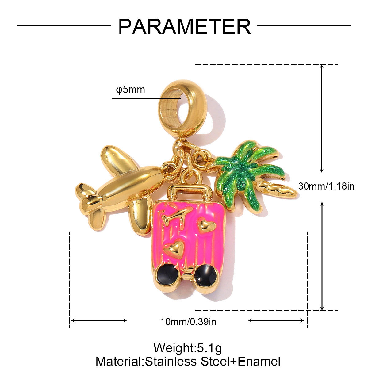 6pcs/pack Stainless Steel Enamel Coral Shrimp DIY Earring Charms Ocean Style Fish Bone Necklace Pendants Woman Beach Jewelry