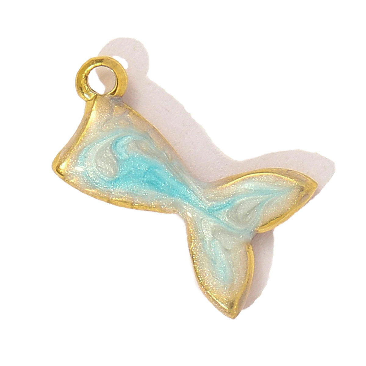 6pcs/pack Stainless Steel Enamel Coral Shrimp DIY Earring Charms Ocean Style Fish Bone Necklace Pendants Woman Beach Jewelry
