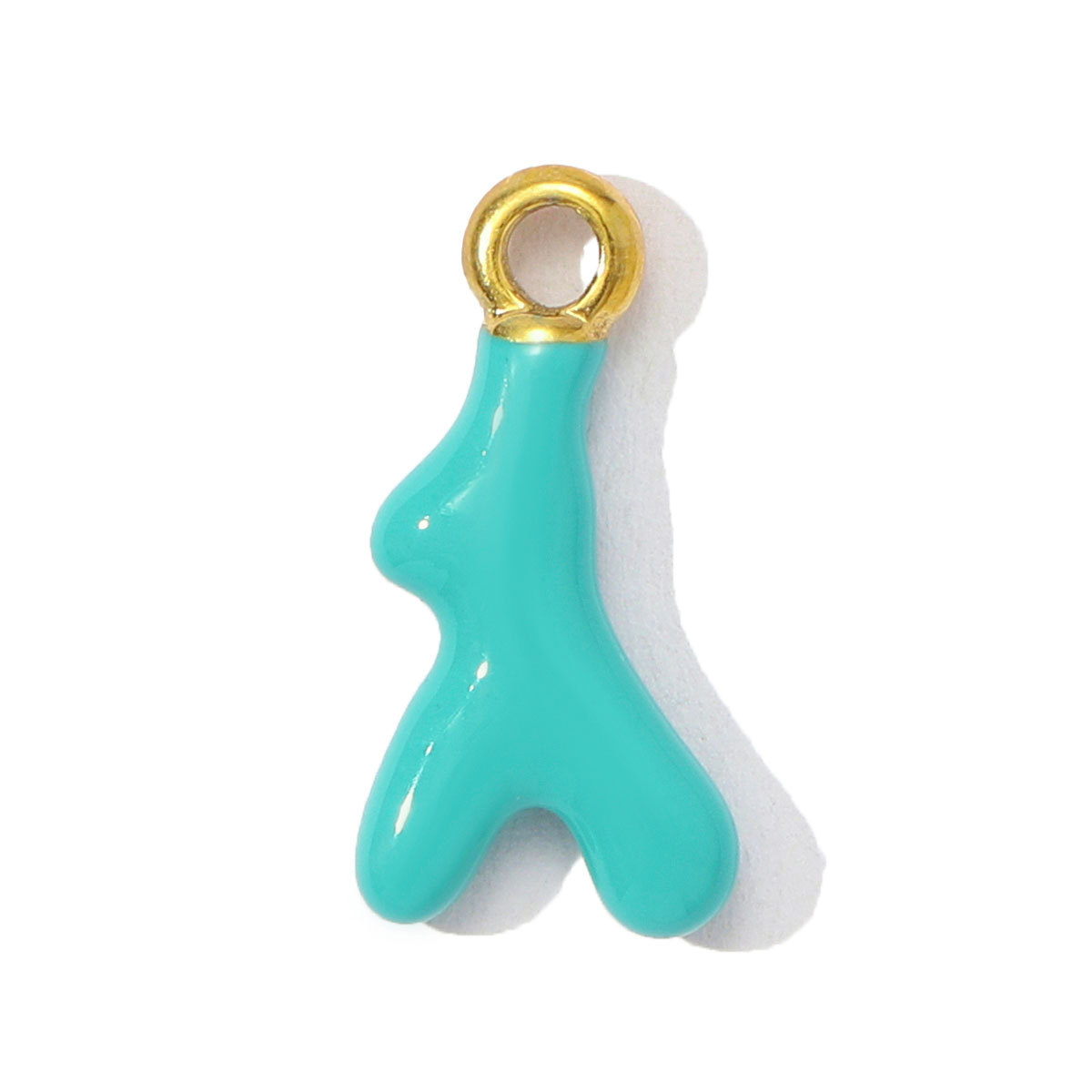 6pcs/pack Stainless Steel Enamel Coral Shrimp DIY Earring Charms Ocean Style Fish Bone Necklace Pendants Woman Beach Jewelry