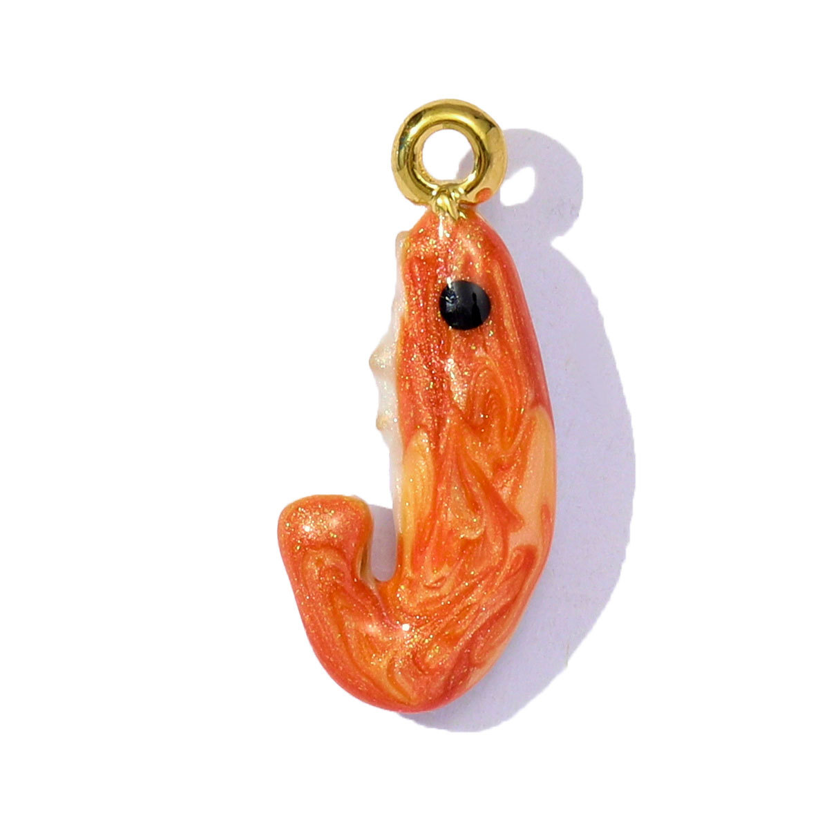 6pcs/pack Stainless Steel Enamel Coral Shrimp DIY Earring Charms Ocean Style Fish Bone Necklace Pendants Woman Beach Jewelry