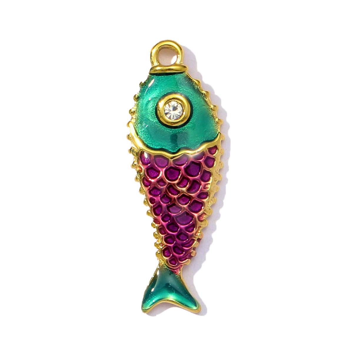 6pcs/pack Stainless Steel Enamel Coral Shrimp DIY Earring Charms Ocean Style Fish Bone Necklace Pendants Woman Beach Jewelry