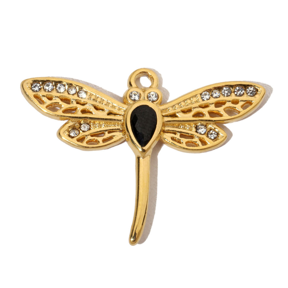 6pcs/pack Luxury Stone Peace Dove Stainless Steel Diy Charms Women Hummingbird Necklace Pendant Dragonfly Jewelry