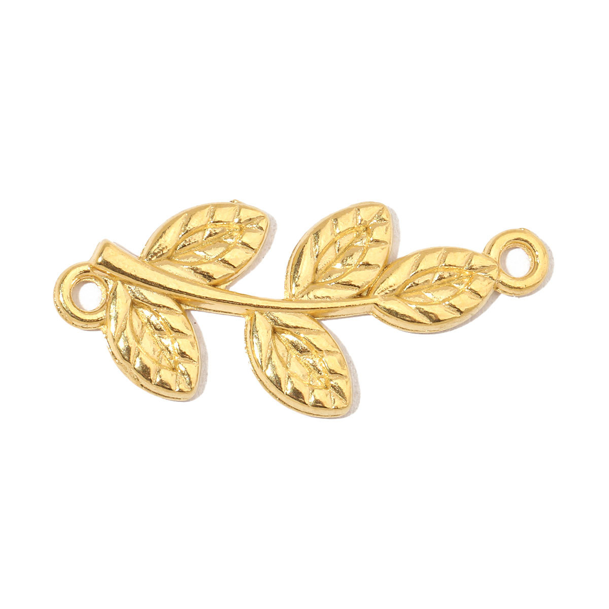 6pcs/pack French Leaf Stainless Steel Necklace Pendant Women Colorful Stone Tree of Life DIY Charms Flower Jewelry