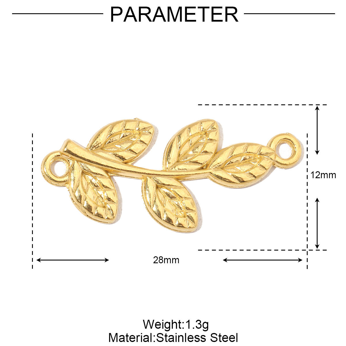 6pcs/pack French Leaf Stainless Steel Necklace Pendant Women Colorful Stone Tree of Life DIY Charms Flower Jewelry