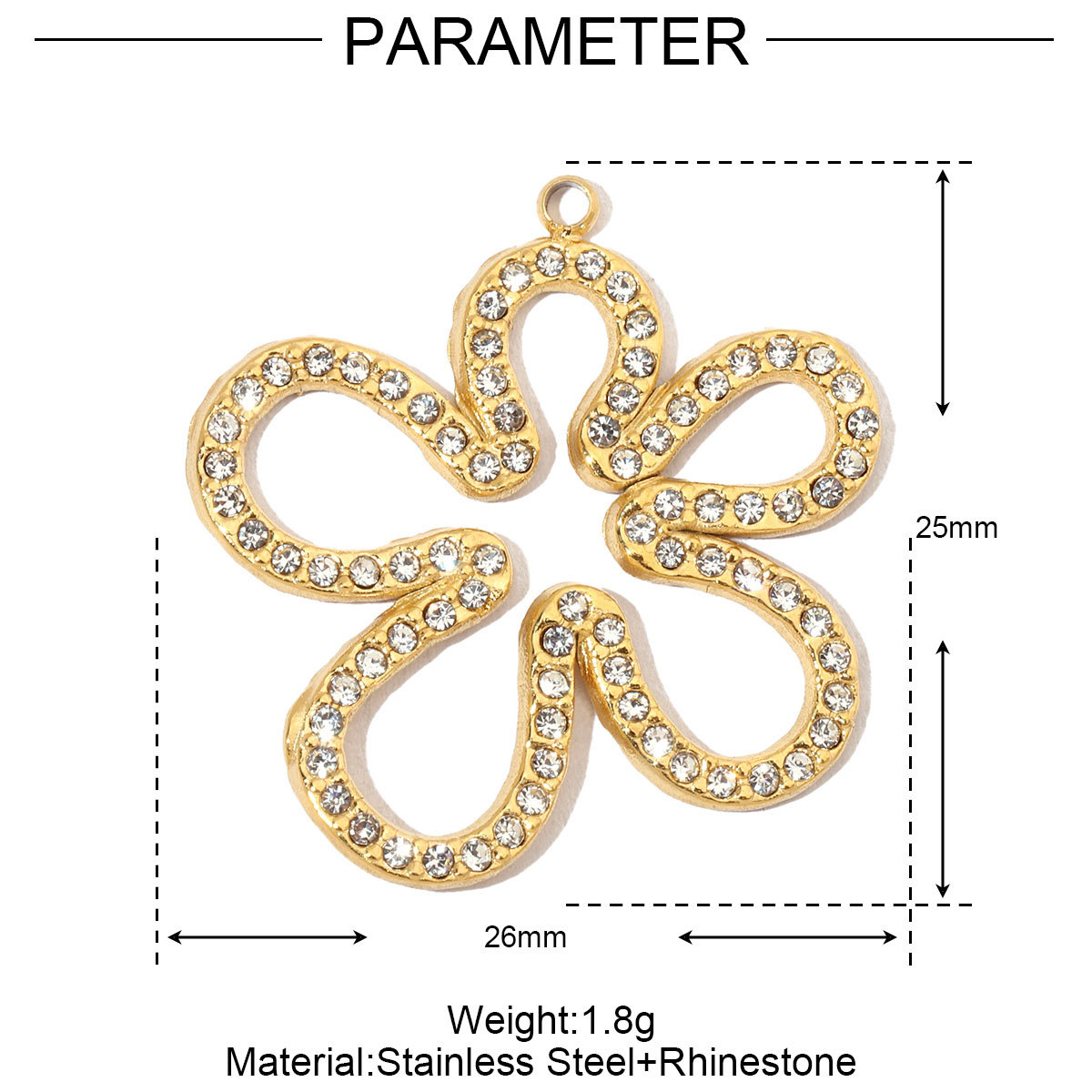 6pcs/pack French Leaf Stainless Steel Necklace Pendant Women Colorful Stone Tree of Life DIY Charms Flower Jewelry