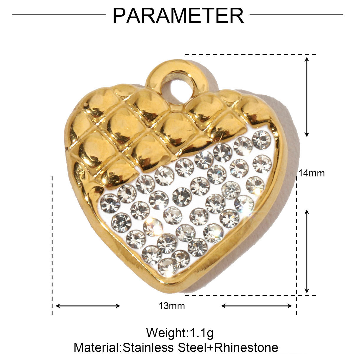6pcs/pack French Crystal Star Heart Stainless Steel Diy Charms Women Starfish Butterfly Necklace Pendant Turtle Jewelry