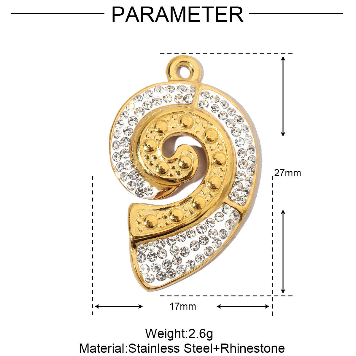 6pcs/pack French Crystal Star Heart Stainless Steel Diy Charms Women Starfish Butterfly Necklace Pendant Turtle Jewelry