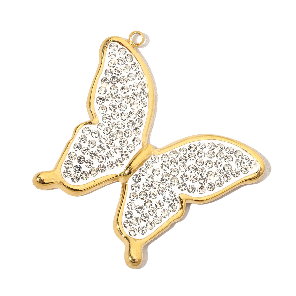 6pcs/pack French Crystal Star Heart Stainless Steel Diy Charms Women Starfish Butterfly Necklace Pendant Turtle Jewelry