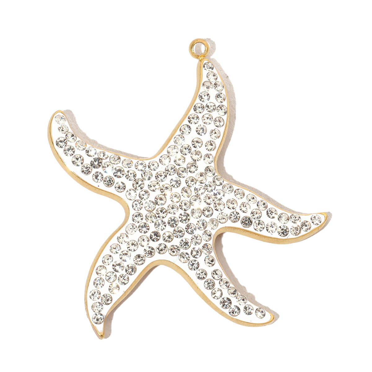 6pcs/pack French Crystal Star Heart Stainless Steel Diy Charms Women Starfish Butterfly Necklace Pendant Turtle Jewelry