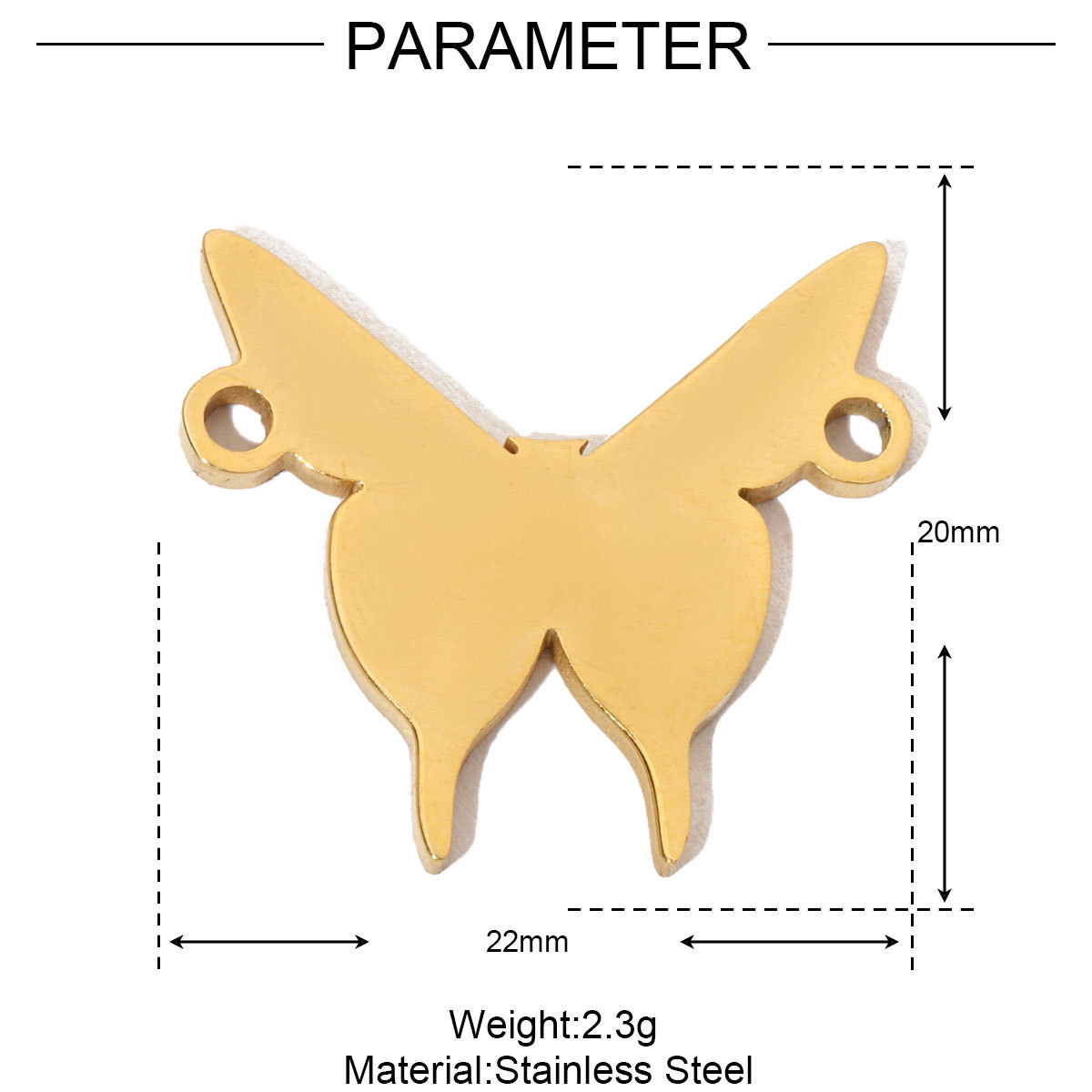 6pcs/pack French Crystal Bear Stainless Steel Bracelet Charm Women Fishbone Elephant Necklace Pendant DIY Snake Butterfly Jewelry