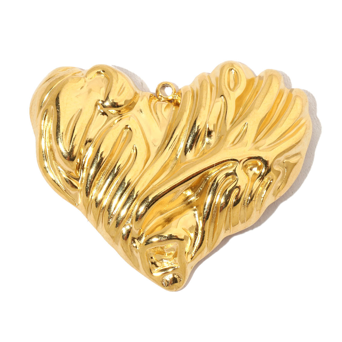 6pcs/pack French Individual Heart Stainless Steel Diy Charms Women Enamel Flower Necklace Pendant Love Jewelry