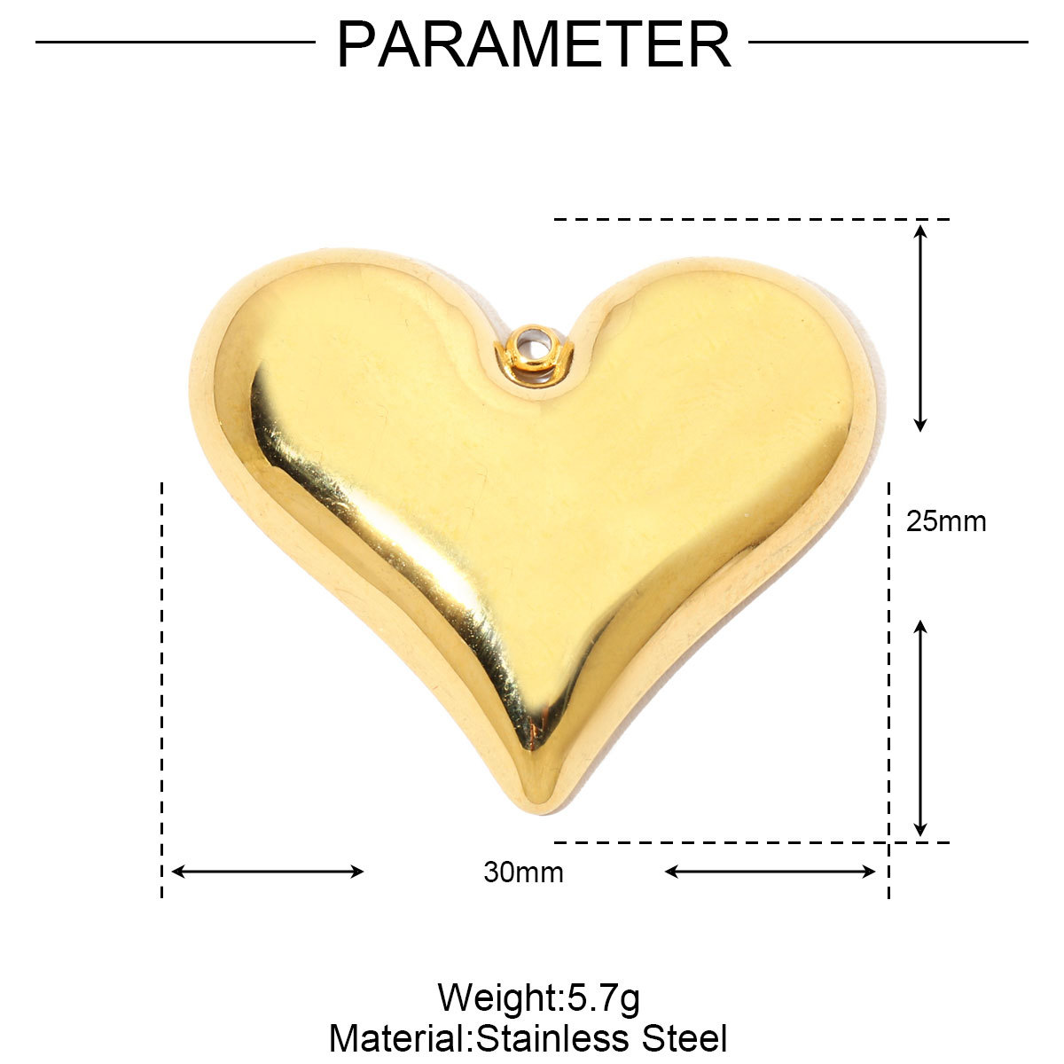 6pcs/pack French Individual Heart Stainless Steel Diy Charms Women Enamel Flower Necklace Pendant Love Jewelry